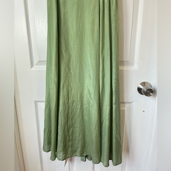 Abercrombie & Fitch Hardware Drama Puff Sleeve green Maxi Dress size SP - Picture 6 of 10